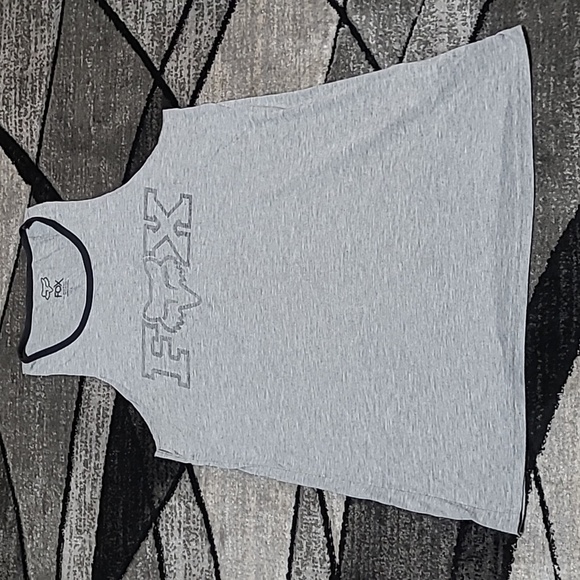 FOX RACING LOGO RAW-EDGE TANK-TOP GRAY - Picture 1 of 14